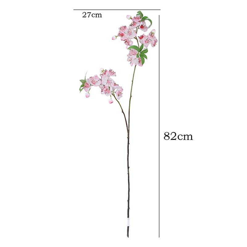Simulation Cherry Blossom Long Branch 2 Fork Peach Blossom Branch Wedding Decoration Landscaping Ornaments Artificial Flowers
