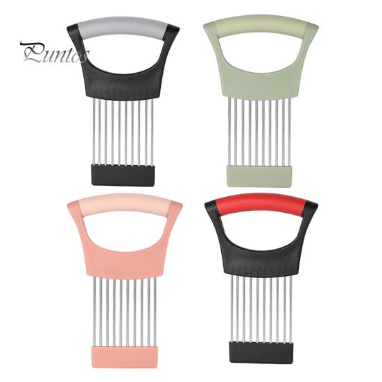 Stainless Steel Onion Holder for Slicing Prongs Rust-Resistant Vegetable Cutter Time-saving Potato Tomato Avocados Eggs Fruit Lemon Meat Assistant