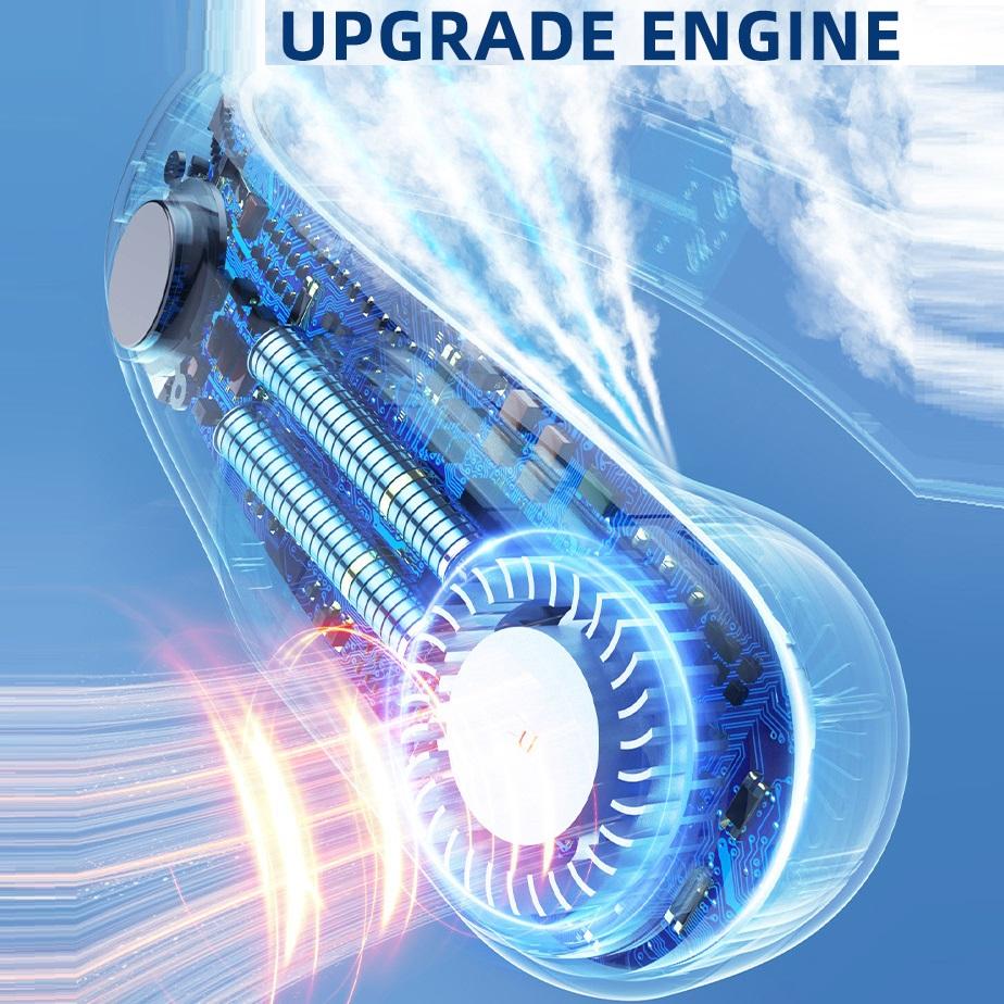 New Hanging Neck Fan USB Charging Portable Small Fan Student Office Sports Digital Display Hanging Neck Fan Portable Summer cool