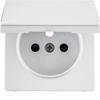Berker Q.1 Q.3 Q.7 White - Grounding Plate with Cover and Shutters
