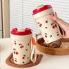 Leak-proof Plastic Water Cup Cold And Heat-Resistant Milk Coffee Cup Tumbler Outdoor Portable Drinking Cup Drinkware
