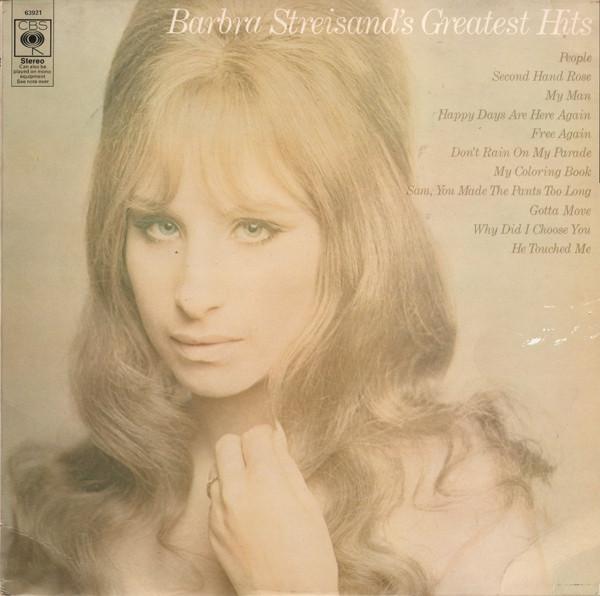 

LP Record BARBRA STREISAND Barbra Streisands Greatest Hits S63921 CBS UK Pop Used