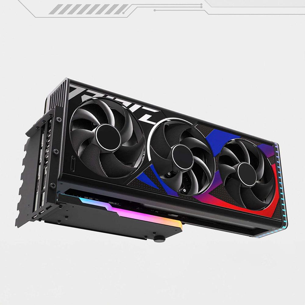 Vertical Graphics Card Holder Kit with 15cm PCI-E 4.0 X16 Riser Cable GPU Bracket Holder 90 Degree Right Angle