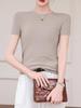 2026 Spring/Summer Women's Round Neck Short Sleeve Slimming Breathable T-shirt