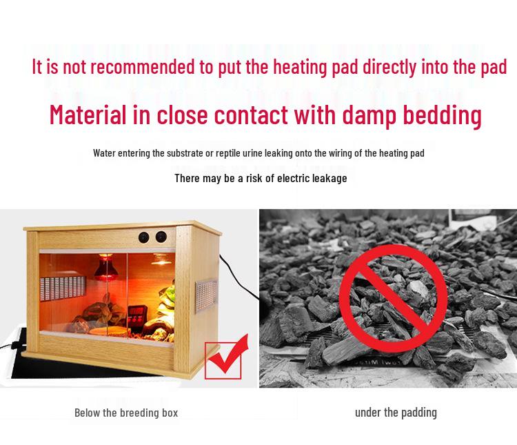 DJPet Reptile Heating Pad with Temperature Control for Snakes, Spiders, Tortoises, Geckos, and Lizards