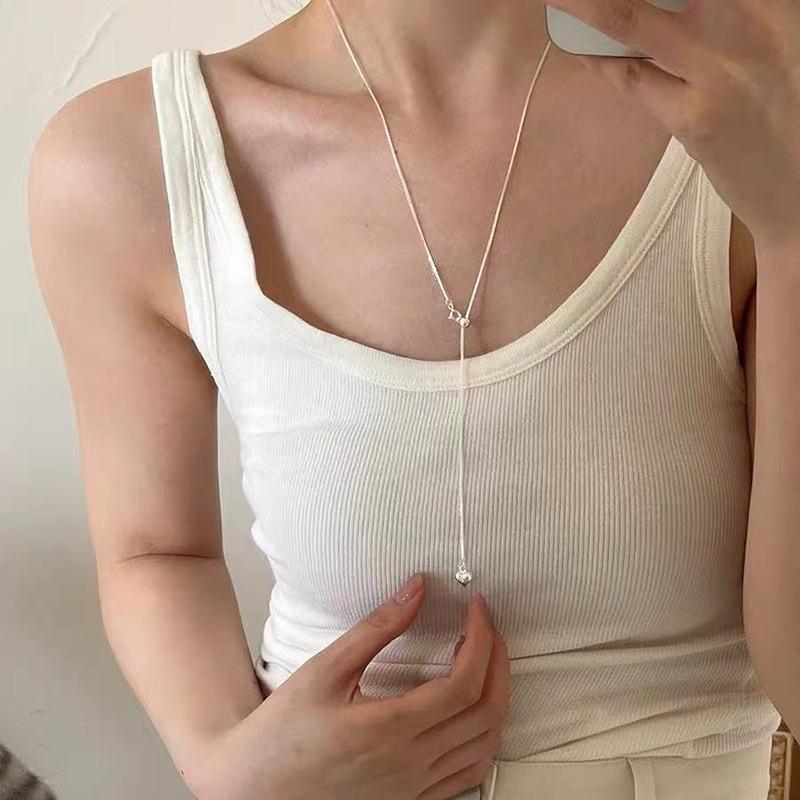Pearl Necklace Women's Niche Light Luxury Design High-end Fashion Temperament Collarbone Chain Neck Chain Sweater Chain Bead Chain