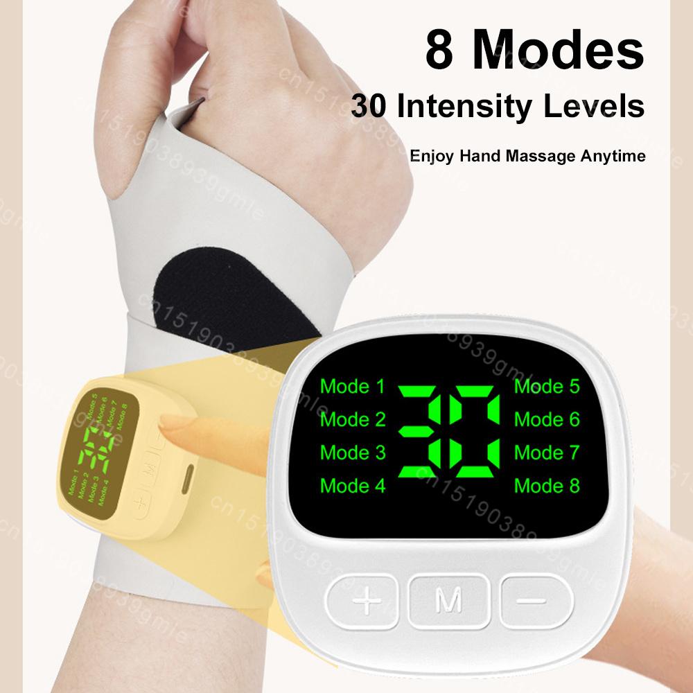 EMS Wrist Massager Home Hand Training Massager Portable Heating Massage Wristband Vibration Wrist Support Strap Relieve Fatigue