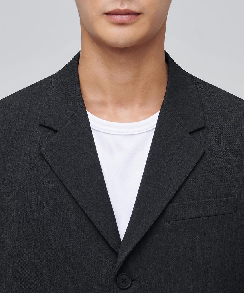 Musinsa Standard Oversized 3-Button Blazer [Charcoal Grey]