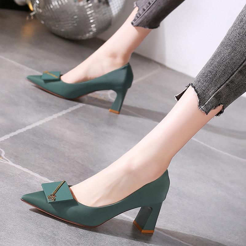 Women's Fashion Black Elegant High Heels 2025 Summer New Party Women's Office Comfortable Soft Soled Shoes Zapatillas De Mujer
