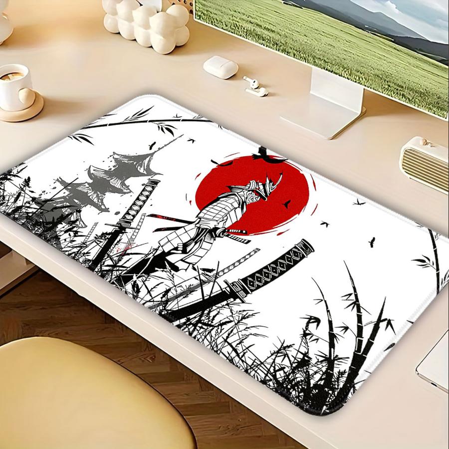 Коврик для мыши Клавиатура Коврик для мыши Игровая консоль Коврик для компьютера Ноутбука Офисный коврик Настольные аксессуары оверлок Самурайский Воин 300x250x2mm