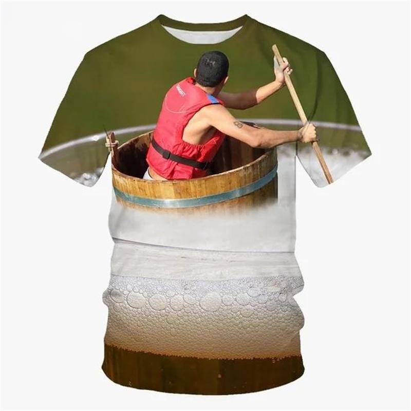 

Смішна футболка з 3D-друком пива. Чоловіча футболка з графікою. Пивний фестиваль. Повсякденна футболка з короткими рукавами. Літні футболки. 4XL