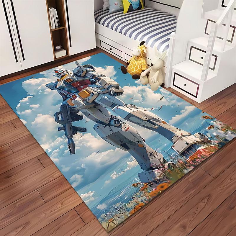 Giant Mecha Robot Design Carpet Suitable As a Non-slip Mat for the Living Room or Bedroom Sofa