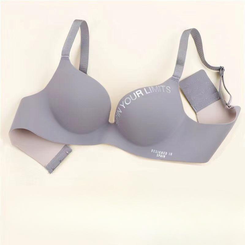 Biustonosz bezszwowy dla kobiet Seksowna bielizna Push Up Bezprzewodowa bielizna Bralette Moda Wzór w litery Bielizna damska Biustonosze dla kobiet