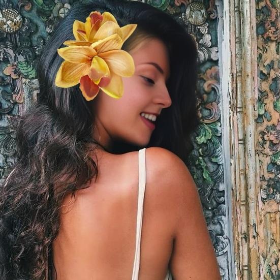 Hairpin Soft Fabric Flower Hairpin Realistic Orchid Design Lightweight Decorative Hair Clip