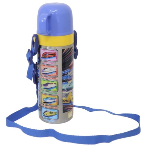 Skater Children's Water Bottle, 2-Way, 470ml (Direct Drinking) or 430ml (Cup Drinking), Plarail 25, Boys', Stainless Steel, Insulated, Lightweight, Sp
