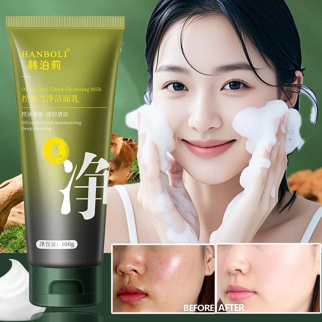 1/2PCS 100g Oil Control Facial Cleanser, Foam Facial Cleanser, Moisturizing And Oil Control Cleanser