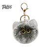 Soft Pompom Keychain Plush Cat Ball Keychain, Fluffy Kitten Bag Charm, Pendant with Lightweight Metal Lobster Clasp, Backpacks Keys Decorative