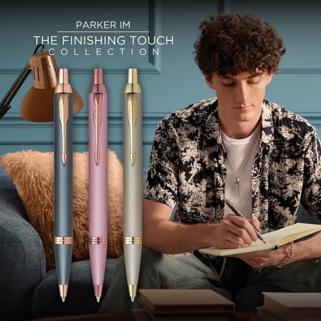 PARKER IM Ballpoint Mauve Medium Gift Box Luxury Item 2235428 Pen, BRT, Nib, Oil-Based Ink, Included, Gift, No.