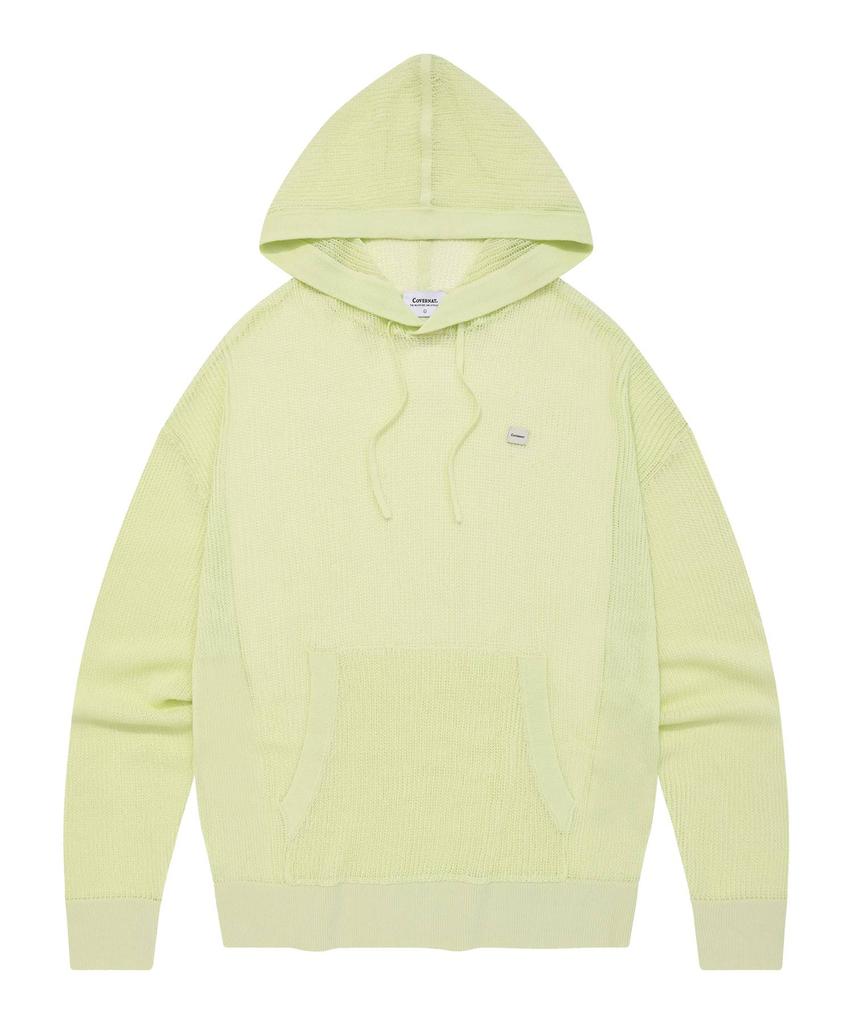 COVERNAT Authentic Mesh Knit Hoodie Light Lime
