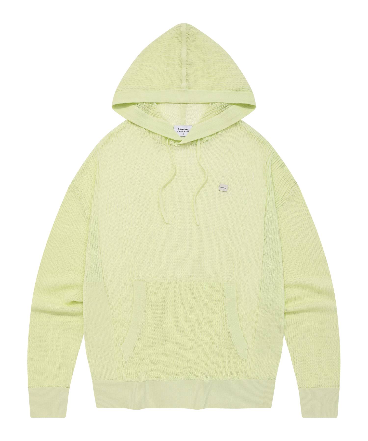 Худи Covernat Authentic из сетчатой вязки Светло-лаймовый Light Lime/L