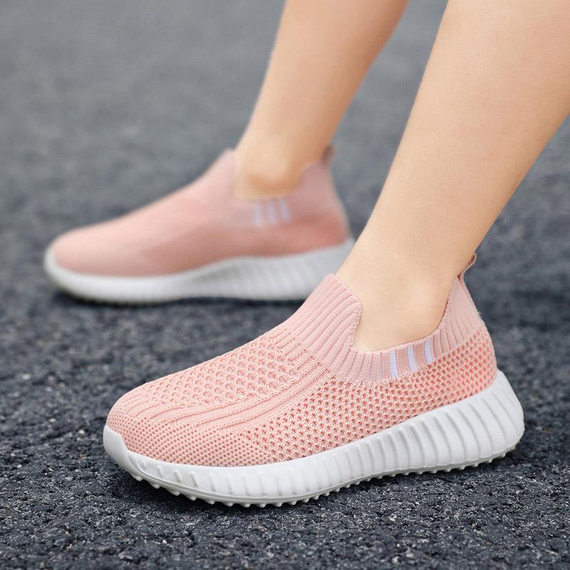 Barnesko Gutter Løpesportssko Barn Sokker Joggesko Store jenter Pustende Mesh Skolesko Myk såle Uformell Turgåing Tenis