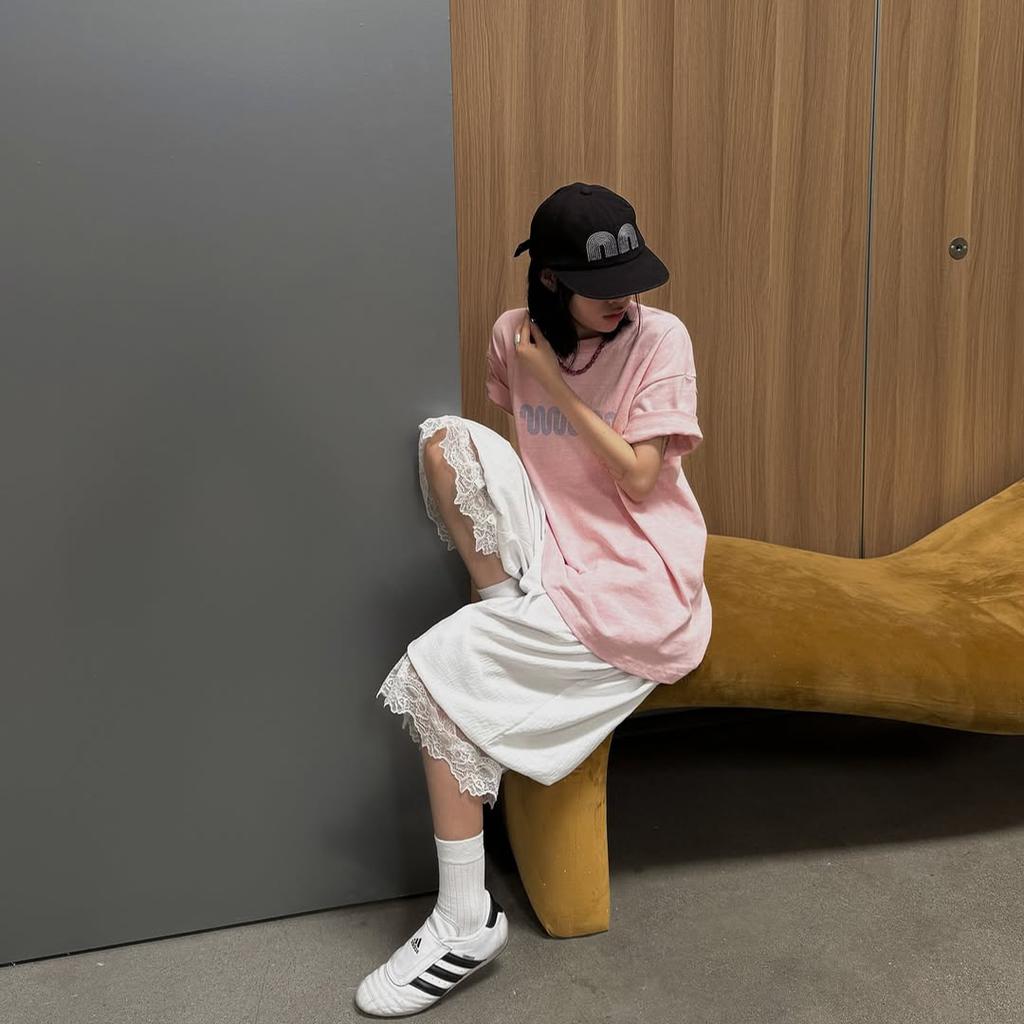 NOT NEW Wave Logo T-Shirt Pink