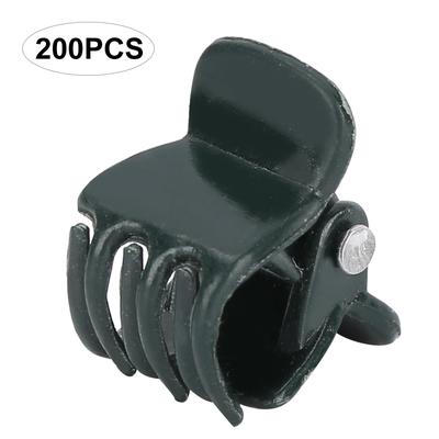 200Pcs 1.1cm Plant Clip Garden Flower Stems Fixing Support Clips Clamp for Orchid Horticulture