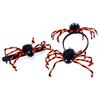 Eerie Spiders Themed Snap Wristband Hairband Pin Set Durable Polyester Halloween Party Supplies