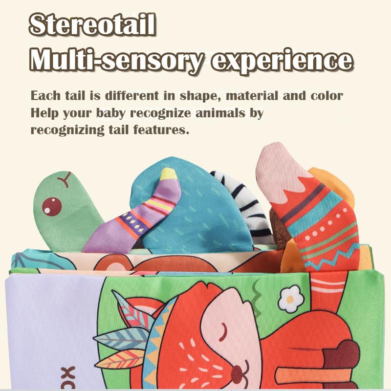 Baby Books Montessori Toys Waterproof  Soft Cloth Books 3D Animal Cognitive Infant Early Learning Educational Fabric Books Toys