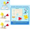 Wooden Handmade Assembled Wind Power Experimental Set Children Puzzle Toys For Kids Educational Physics