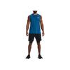 Under Armour Rush Series Energy Reflective Logo Solid Crew Neck Sleeveless Top Men Tops Blue 1366139-899