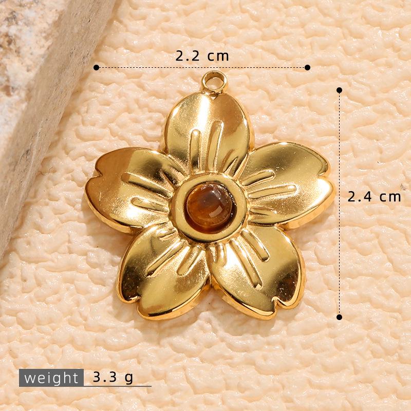 Stainless Steel Tiger Eye Oval Pendant & Earrings Set