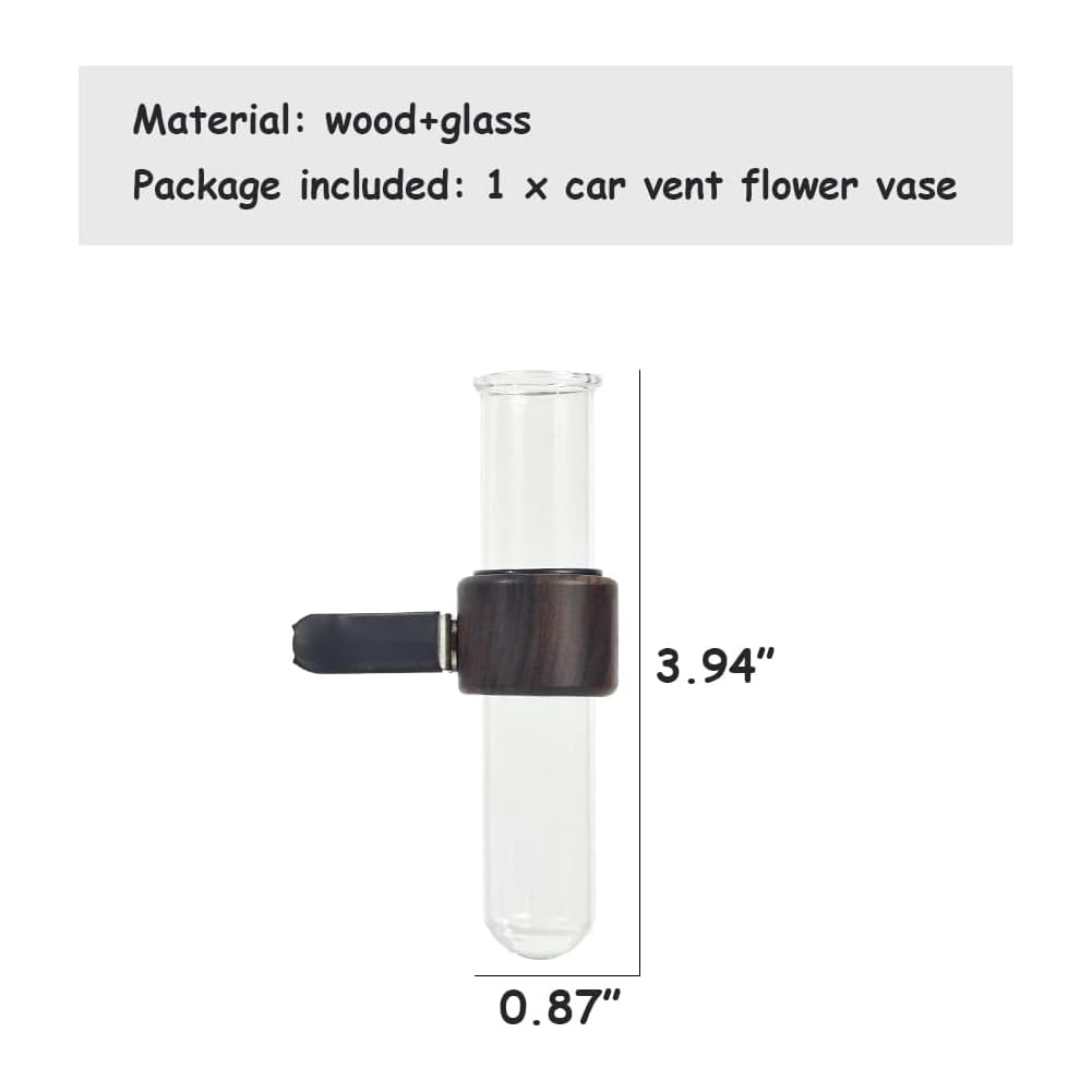 EHERDM Removable Car Vent Vase with Metal Clamp Car Air Outlet Vase Car Vent