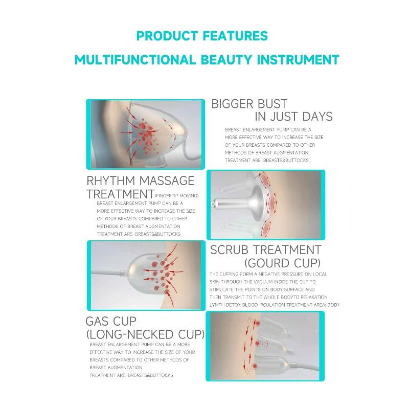 Vacuum Therapy Beauty Machine for Breast Enlargement, Butt Lifting, Facial Tightening & Body Sculpting