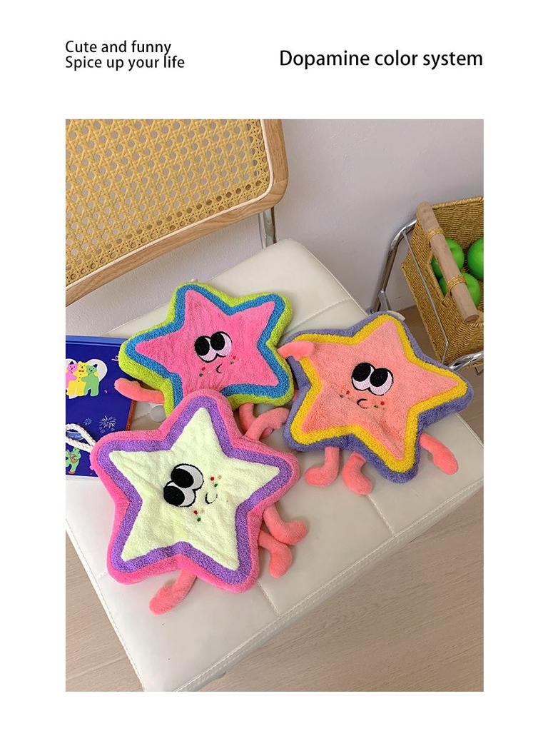 Dopamine Cartoon Coral Fleece Hand Towel: Soft, Quick-Drying, More Absorbent Than Cotton, Perfect for Kids (Spring/Summer)