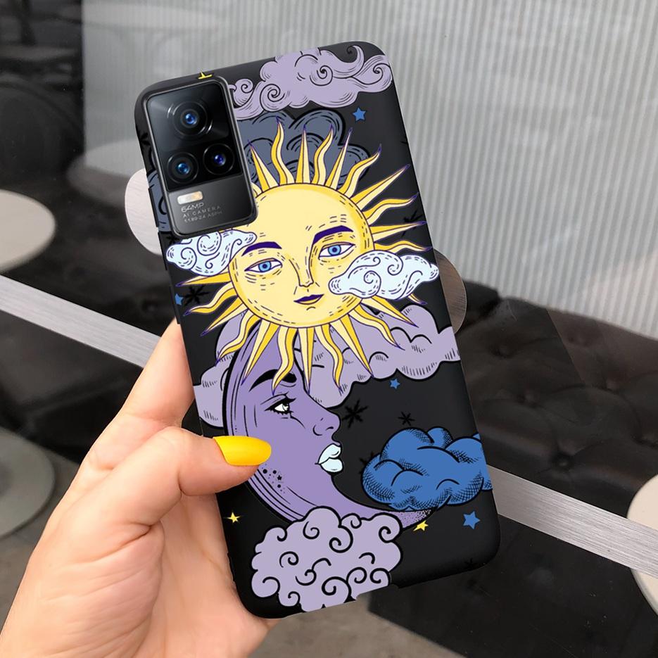 Vivo V21 Kılıfı Vivo V21e Yumuşak Silikon Sevimli Çizgi Film Çiçekli Arka Kapak Telefon Kılıfı Vivo V21 V 21 E İçin Fundas VivoV21 Çantalar Capa