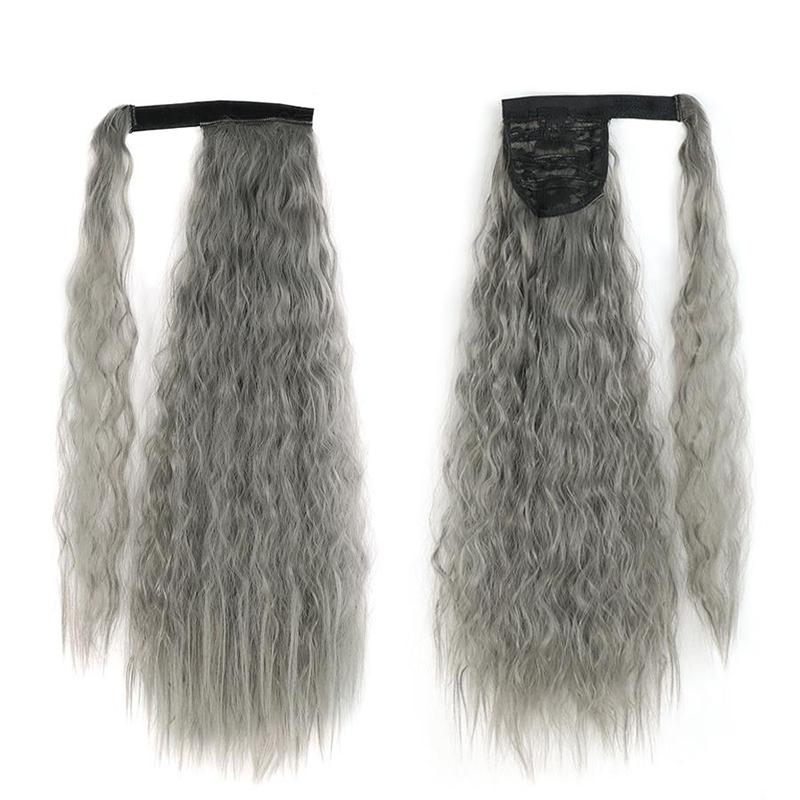 LISI HAIR Naturalnie falowane długie włosy syntetyczne przeszczepiane damskie kucyki doczepiane kucyk