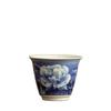 Blue And White Hibiscus Flower Three Talents Cover Bowl, One Pot, Two Cups Of Tea Bowl, Tea Cup, Kung Fu Tea Set, Household Teapot, Tea Cup