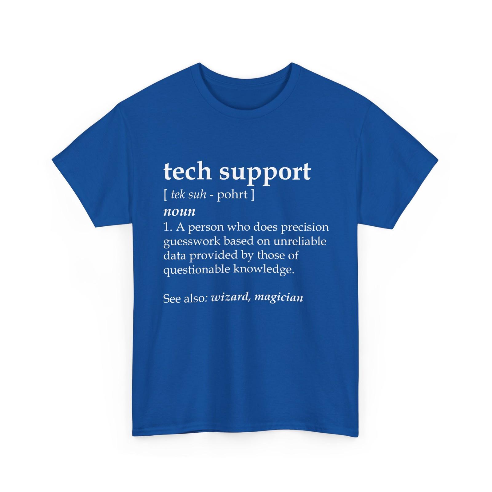 Technical Support Definition T-Shirt, Programming Coder Funny Men Shirt L