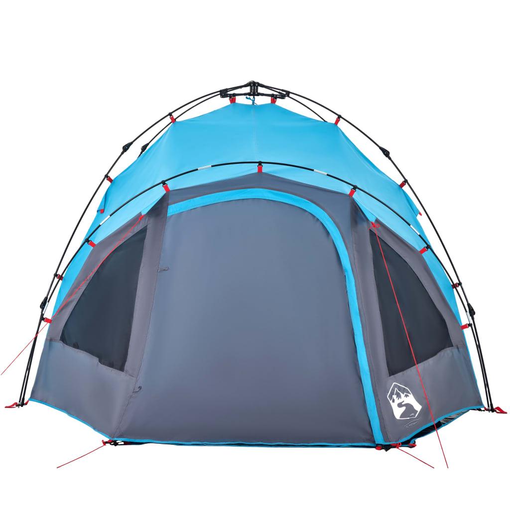 Vidaxl Tourist Tent, 3-Person, Blue, Quick Setup