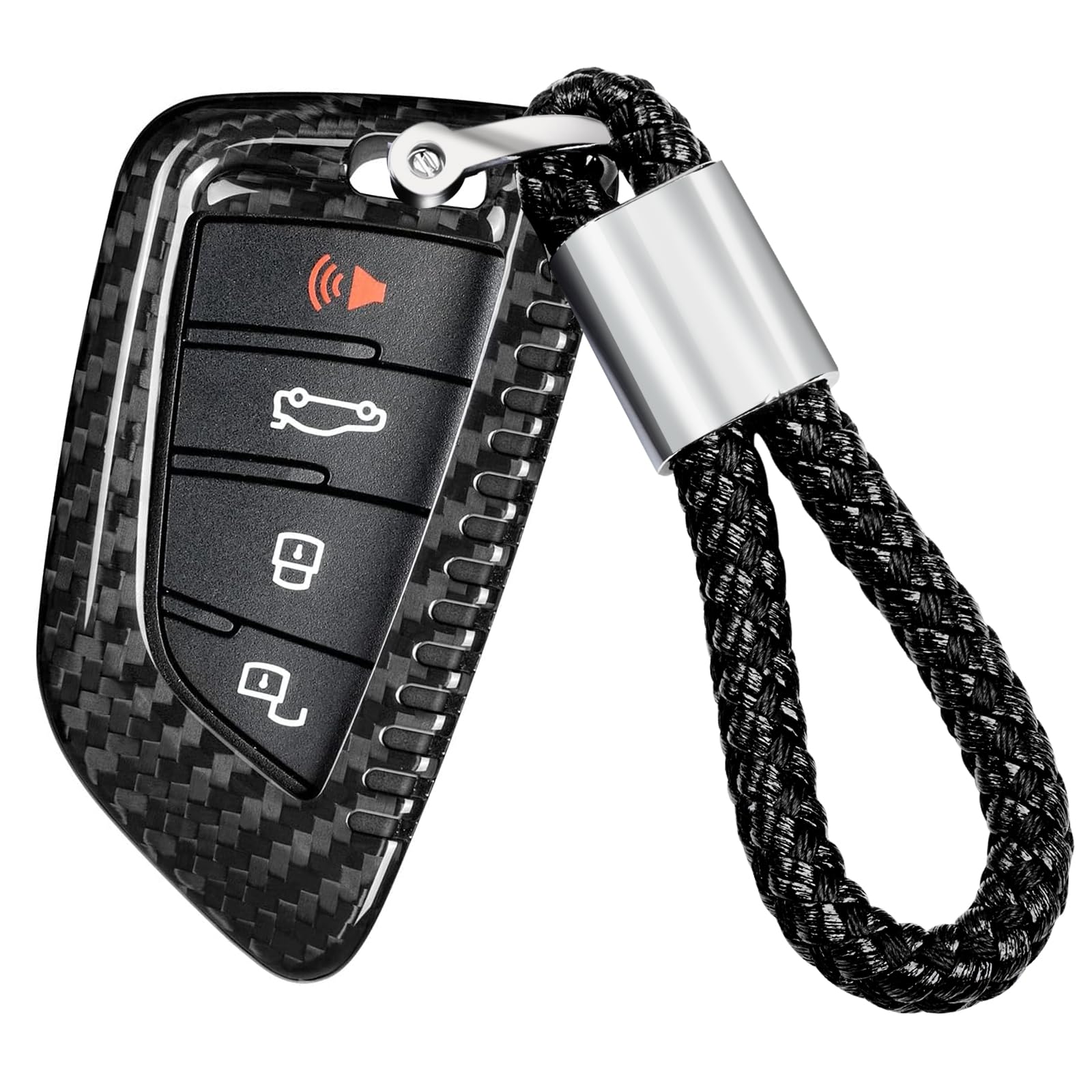 

Real Carbon Fiber Toyota Key Fob Key Fob Fits Toyota Supra A90 Remote Key Case Cover, T-Carbon Protector, (Black)