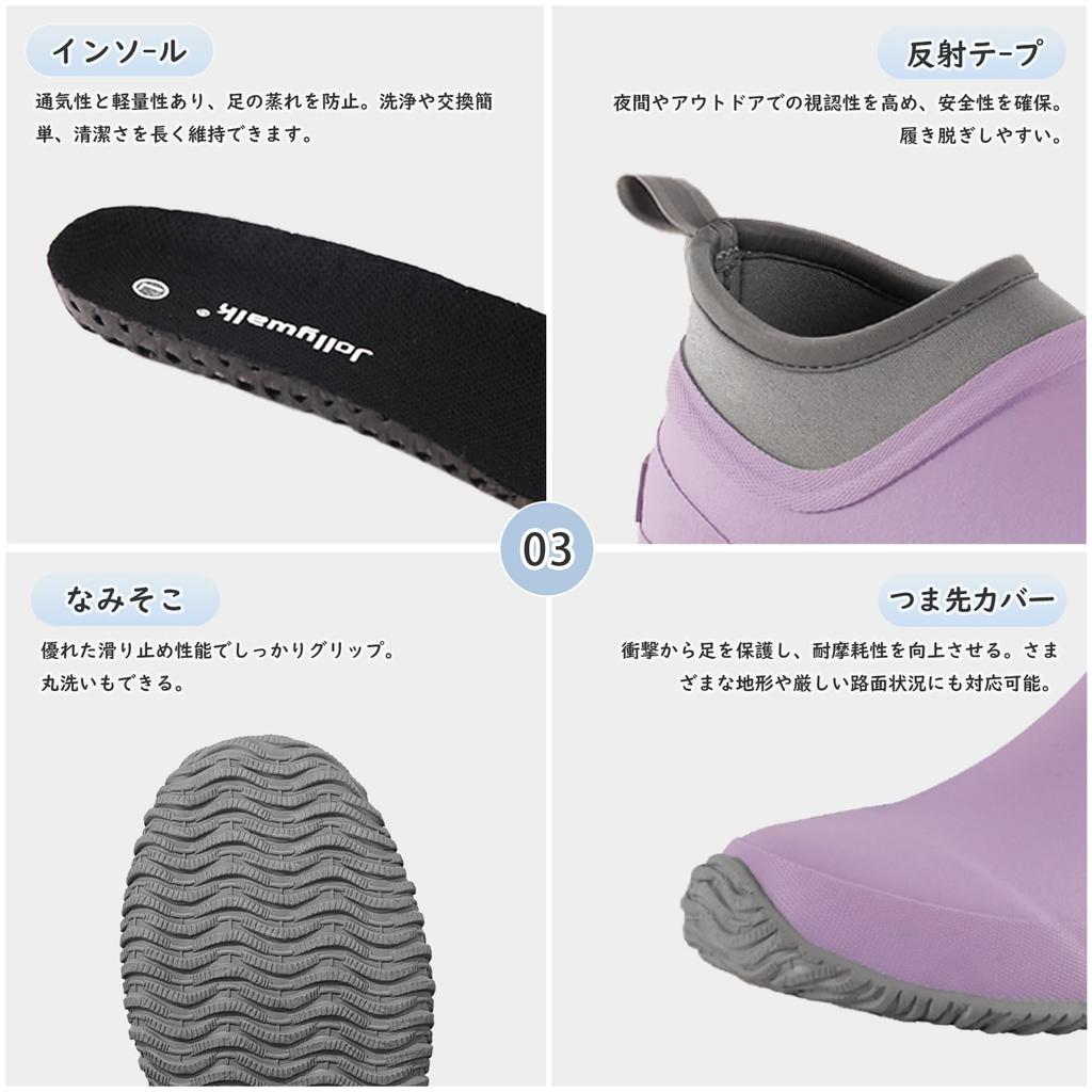 Rubber Rain Neoprene Rain Rain Waterproof Short Suitable for Sunny and Rainy Rainy [Jollywalk] Women's Boots, Boots, Women's Shoes, Shoes, Boots,