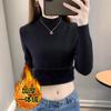 Autumn Wram Add Velvet Round Collar Long Sleeve Knitted Sweaters Women Korean Japan Style Knitwear Slim Pullovers