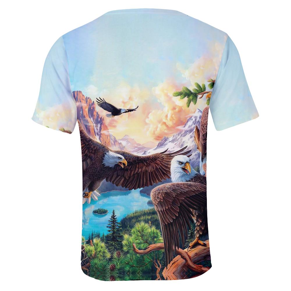 Cool Eagle Shirts Short Sleeve Tops Mens Costume