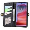 For Motorola Edge 50 Fusion 5G Zipper Wallet Case Geometry Lines Leather Phone Cover with Strap