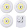 Smart Wireless LED Night Light Dimming Lights Touch Lamp Round with Remote Control for Indoor Kitchen Furniture Cabinet Wardrobe