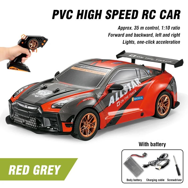 1/10 2.4G Remote Control Racing Car Large PVC High-Speed Drift Cars Competition Vehicle Boys Race Car Game Toy for Children Gift