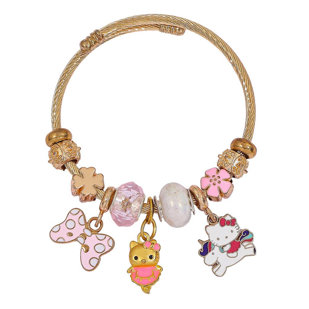 Braccialetto in Lega Hello Kitty con Finitura Galvanica per Donne e Uomini Regalo