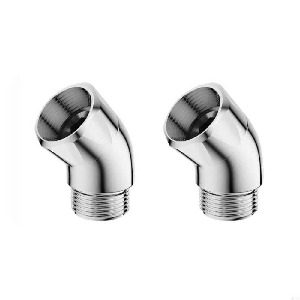 2pcs Easy To Use Handheld Showerhead Connector Elbow Adapter Shower Angle Controller  Kitchen