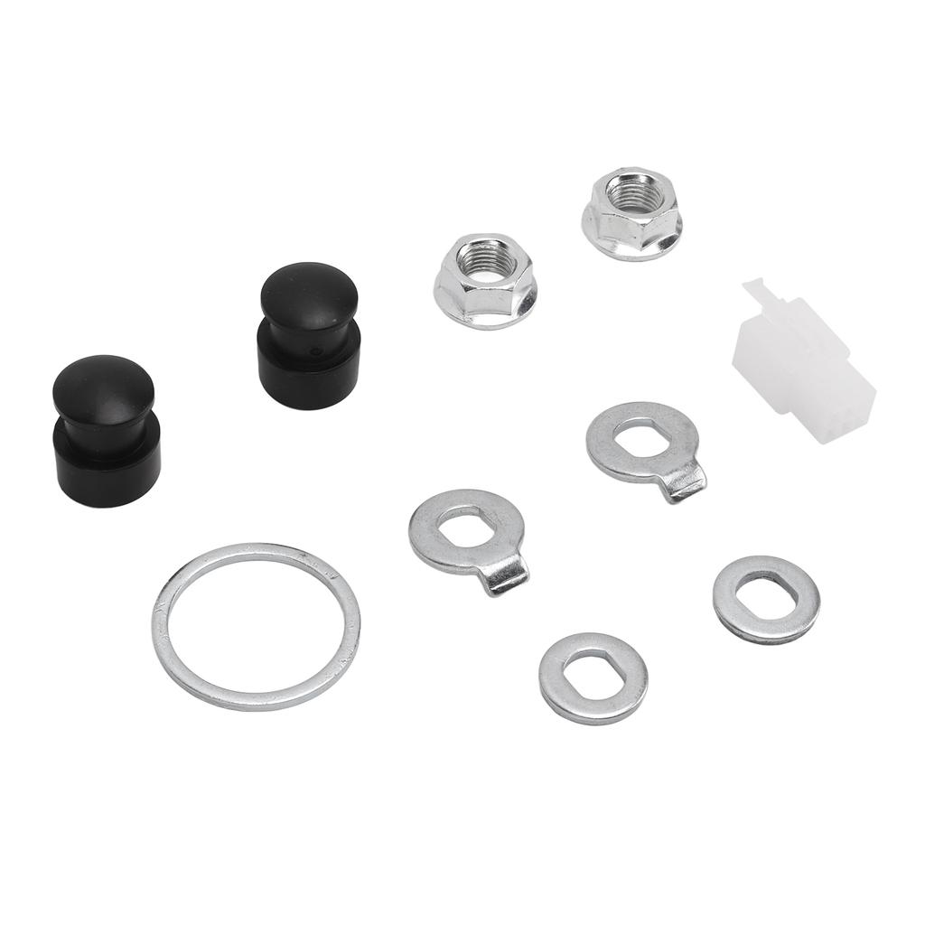 Steel Bicycle Hub Motor Nuts Washer Kit with 12mm Shaft for Universal Bike Component